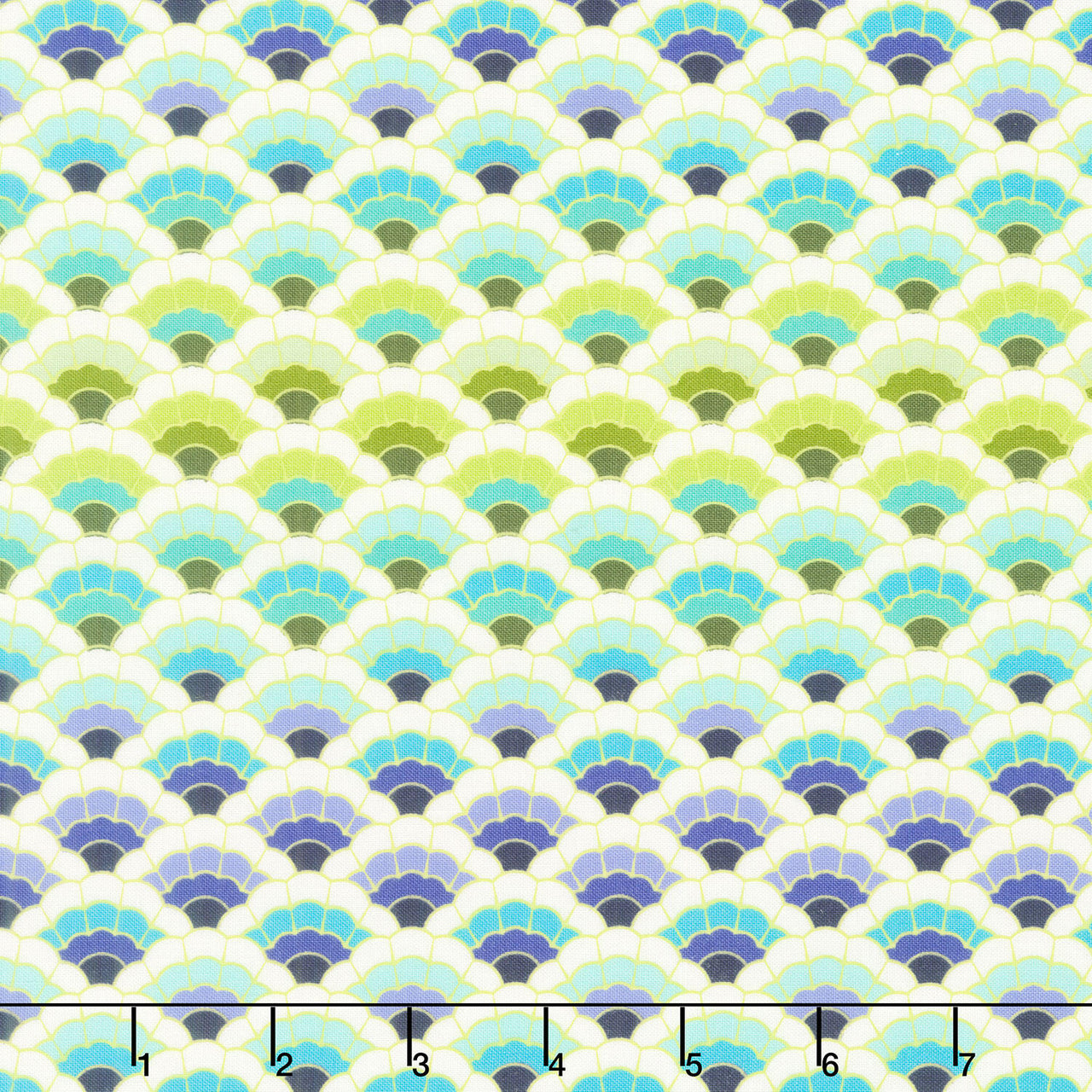 Floral Reef Collection - Aquatic Lace Marine Yardage