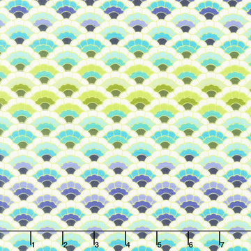 Floral Reef Collection - Aquatic Lace Marine Yardage