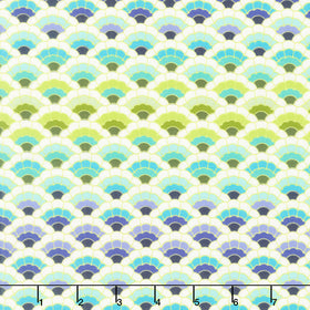 Floral Reef Collection - Aquatic Lace Marine Yardage