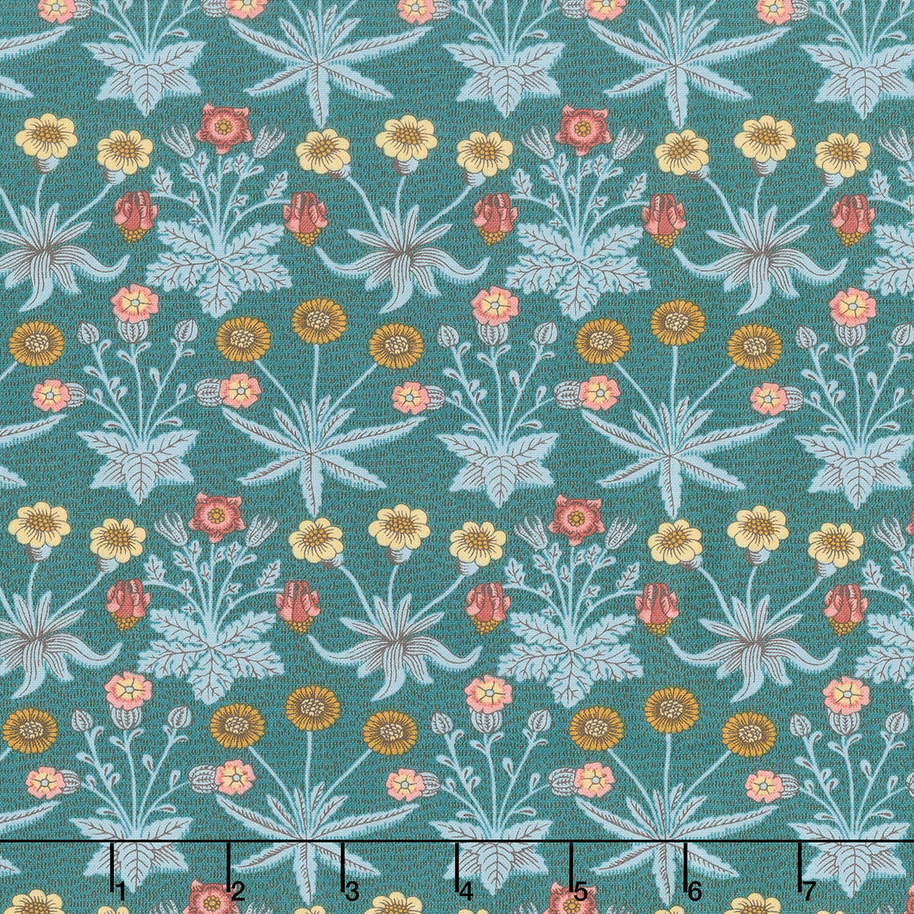 Lodden - Daisy Fields Teal Yardage