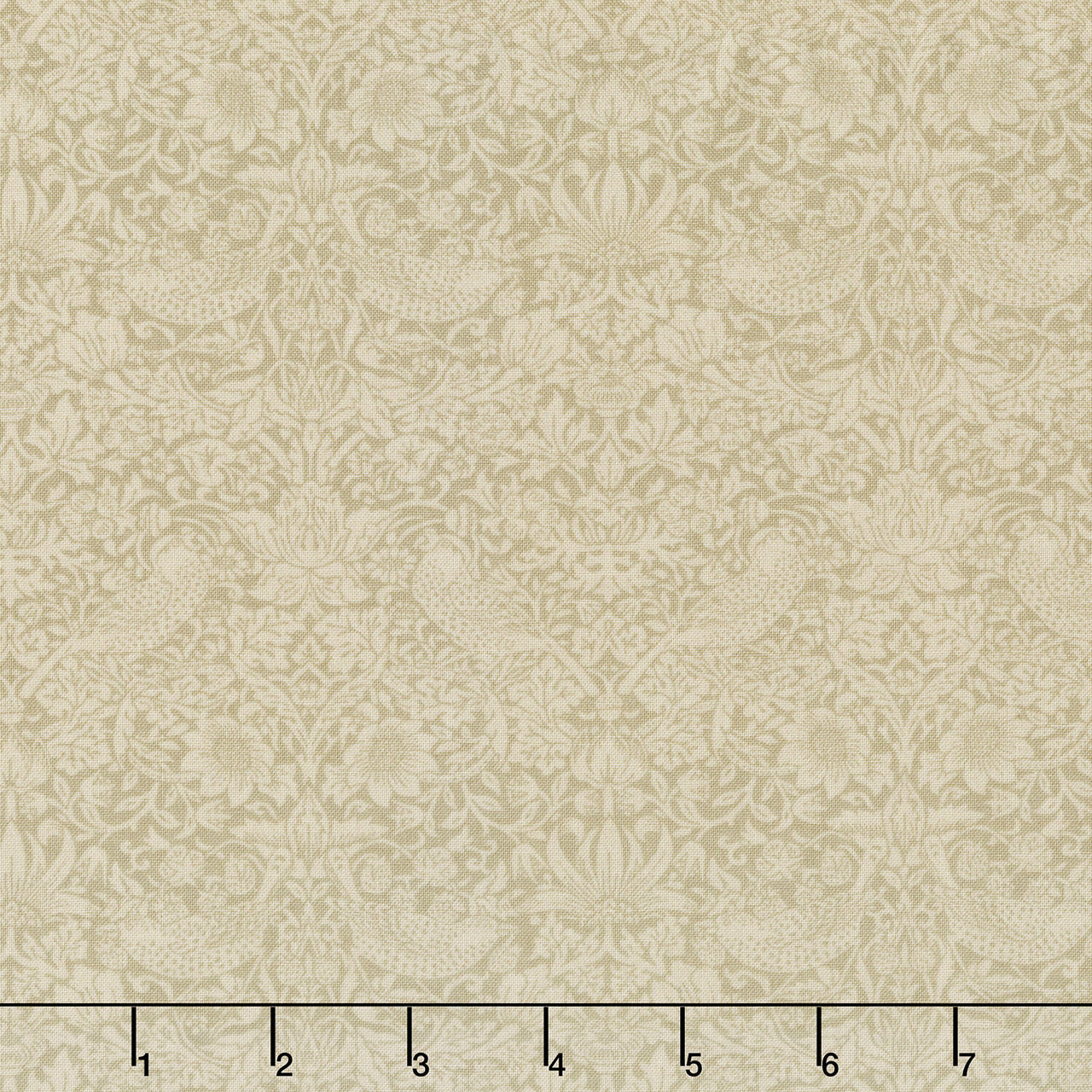 The Trellis Palette - Tonal Strawberry Thief Olive Fruit Yardage