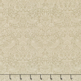 The Trellis Palette - Tonal Strawberry Thief Olive Fruit Yardage