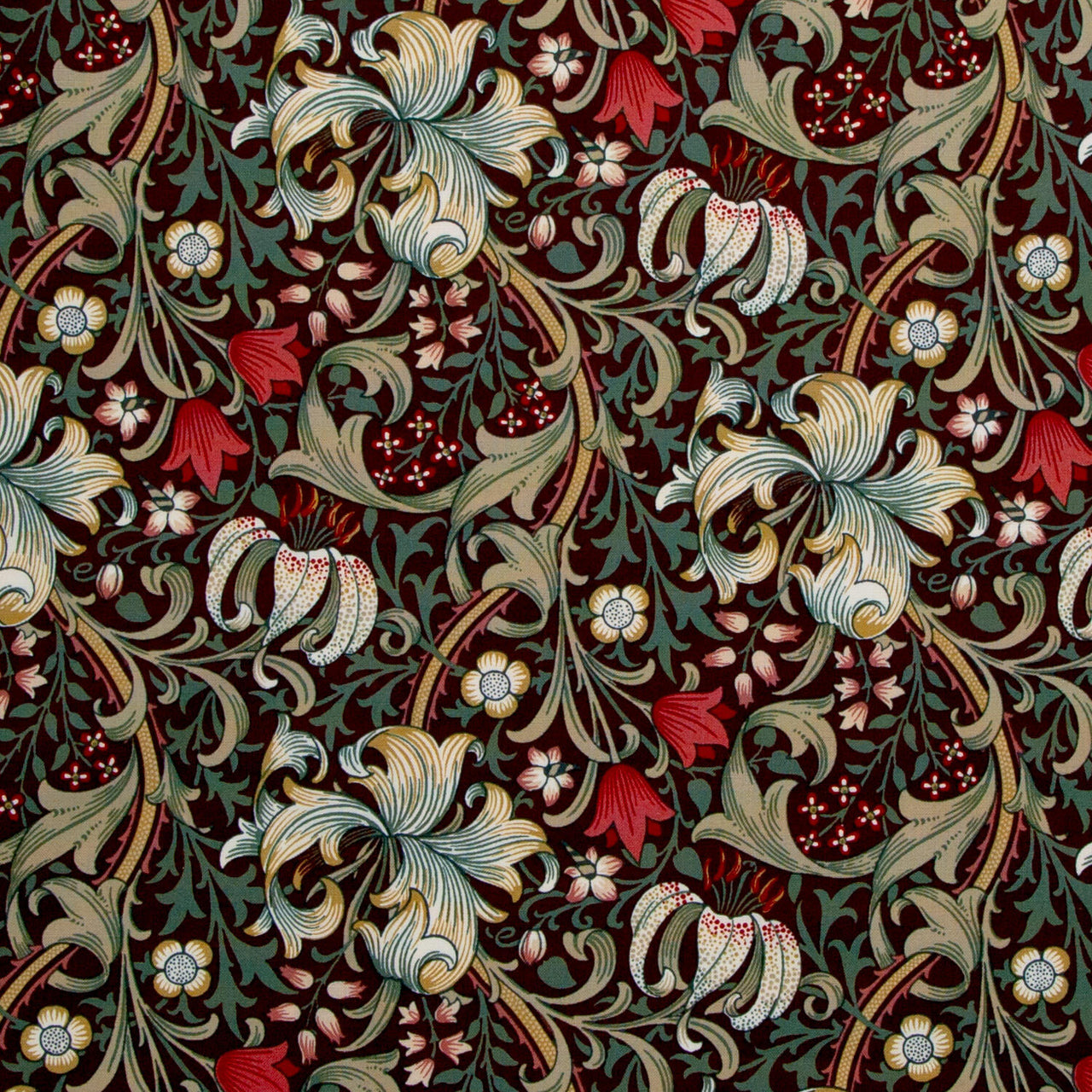 Suffolk Holiday - Golden Lily Ruby Yardage