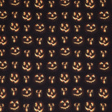 Moonlit Mischief - Pumpkin Glow Black Yardage