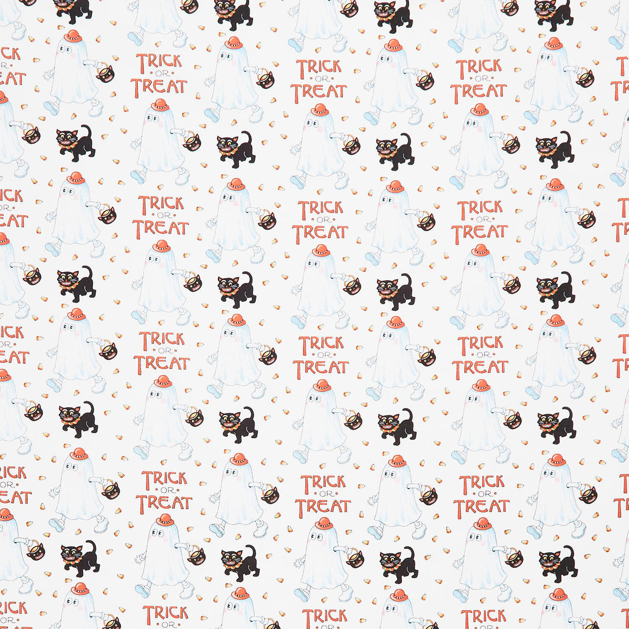 Moonlit Mischief - Trick or Treat White Yardage