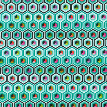 Prince Charming Deja Vu - Hex Box Sweetmint Yardage