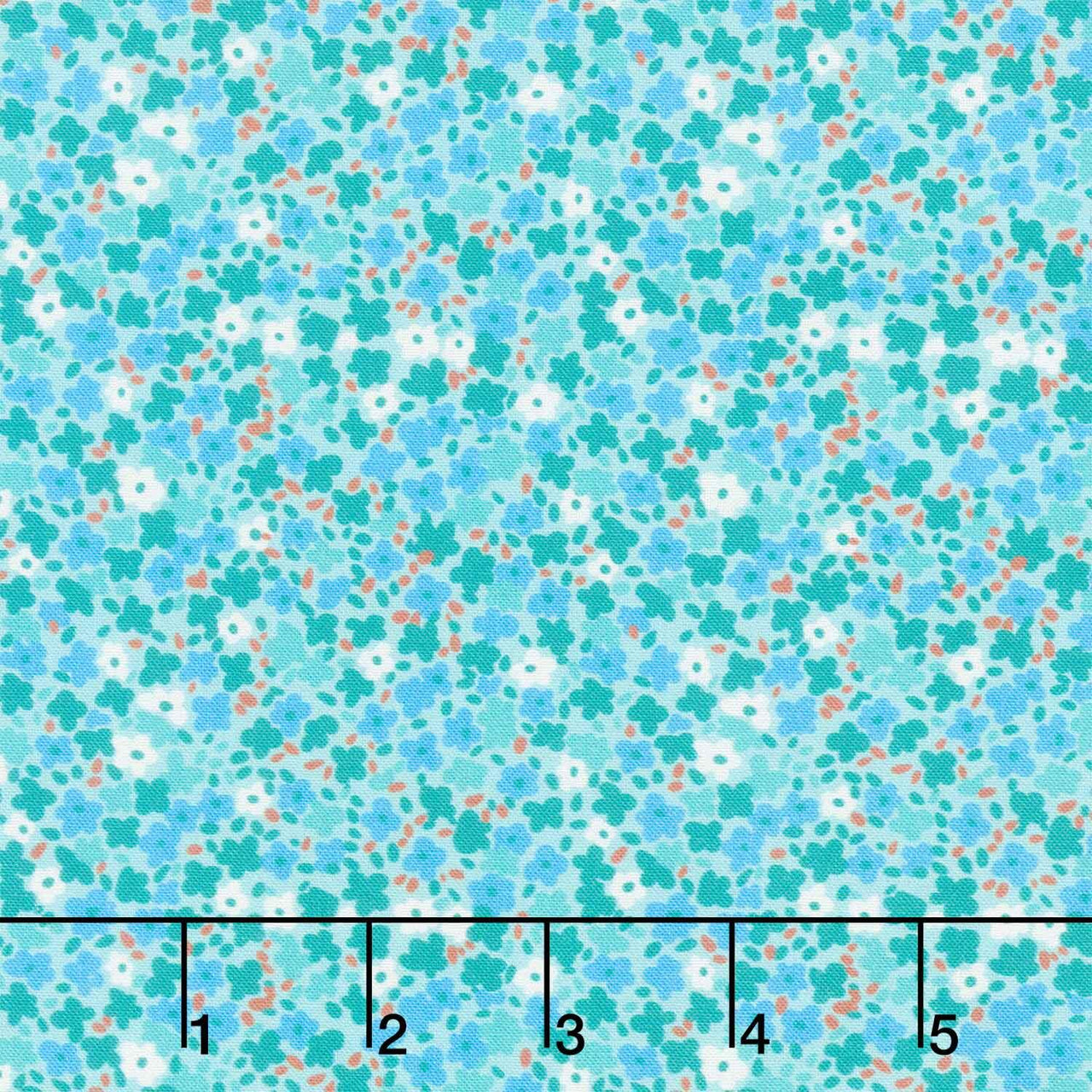 Petite Prints - Small Floral Mint Yardage