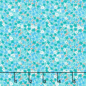 Petite Prints - Small Floral Mint Yardage