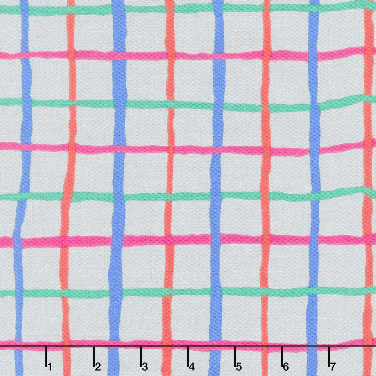 Kaffe Fassett Collective - August 2026 Grid Grey Yardage