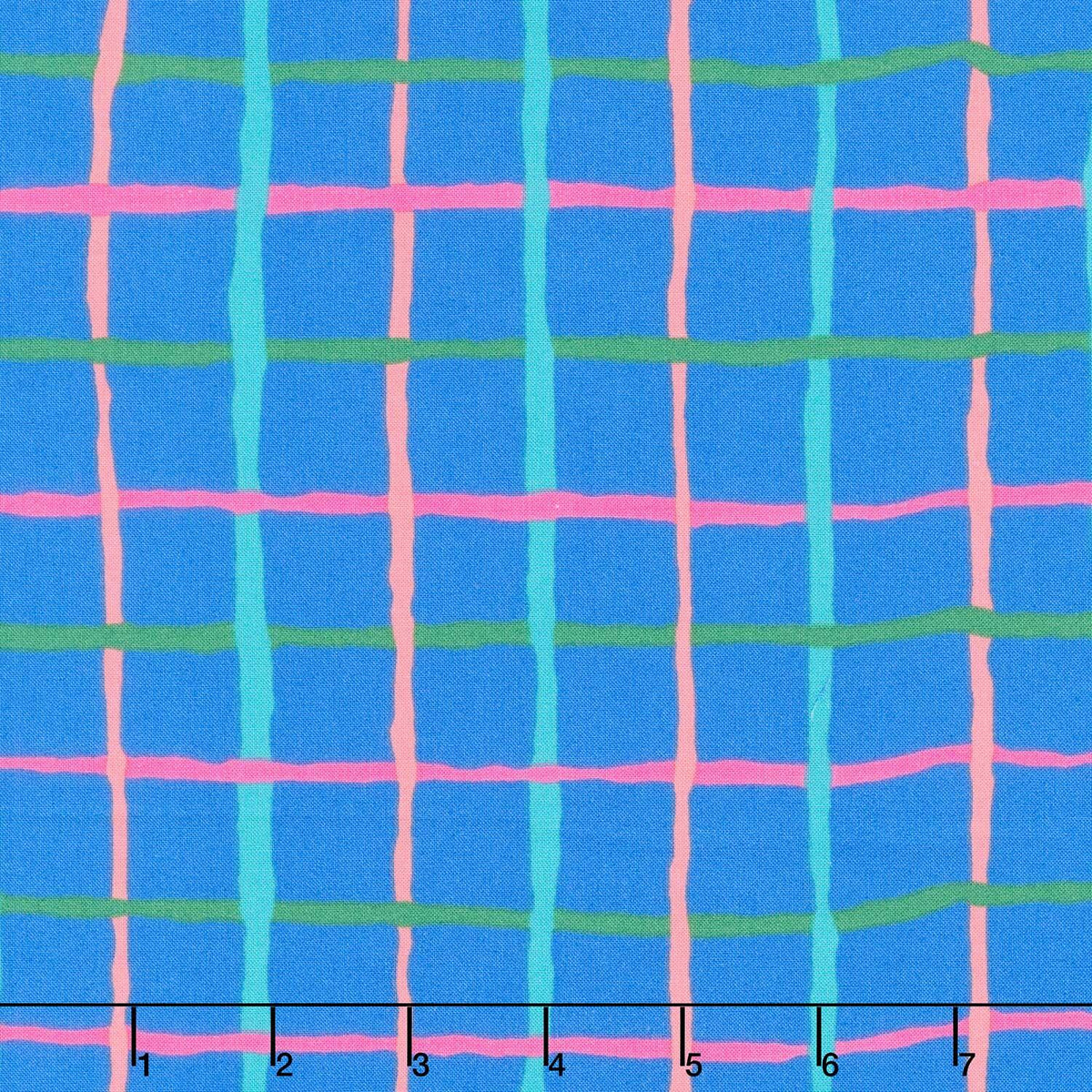 Kaffe Fassett Collective - August 2026 Grid Blue Yardage