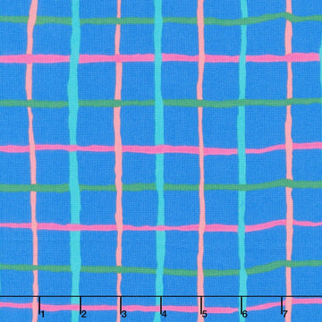 Kaffe Fassett Collective - August 2026 Grid Blue Yardage