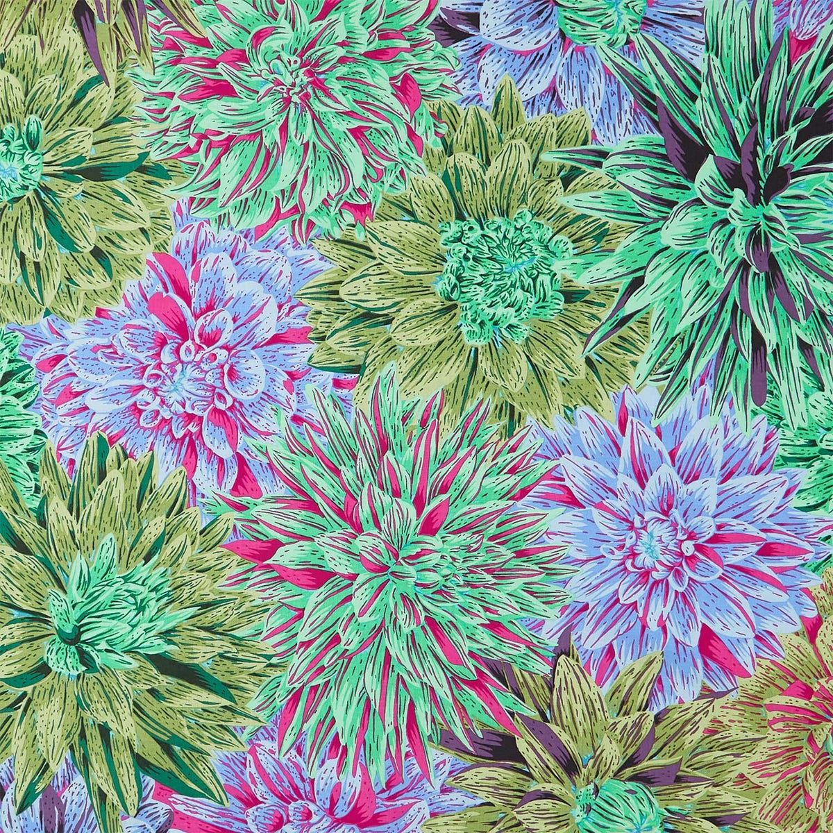 Kaffe Fassett Collective - August 2026 Bursting Stripes Green Yardage