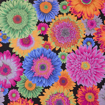 Kaffe Fassett Collective - August 2026 Gerbera Daisies Dark Yardage
