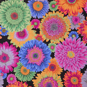 Kaffe Fassett Collective - August 2026 Gerbera Daisies Dark Yardage