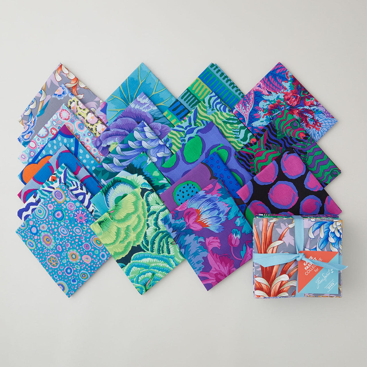Kaffe Fassett Collective August 2025 Cool Colorstory Fat Quarter Bundle