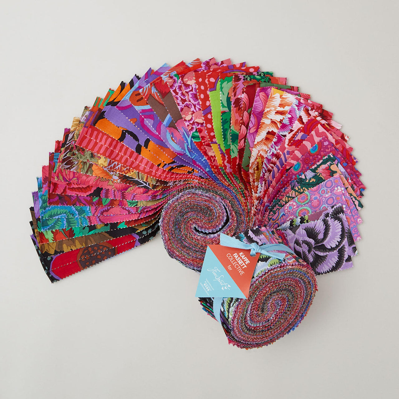 Kaffe Fassett Collective August 2025 Hot Colorstory 2 1/2" Strips