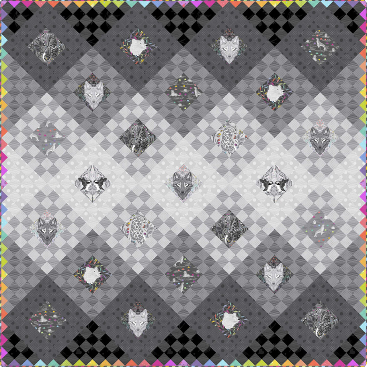 Tula Pink Fade to Gray Quilt Kit