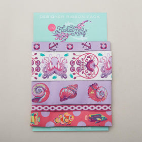 Tula Pink Floral Reef Collection Designer Ribbon Pack - Ultraviolet