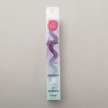 Tula Pink Floral Reef Collection Lil Squiggle 1" Webbing - Ultraviolet