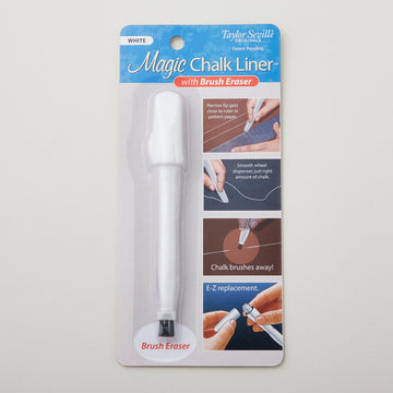 Magic Chalk Liner™ with Brush Eraser - White