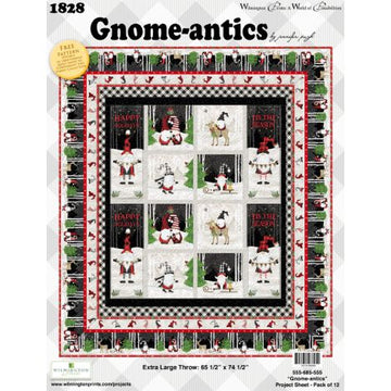 Gnome-antics Throw Free Quilt Pattern