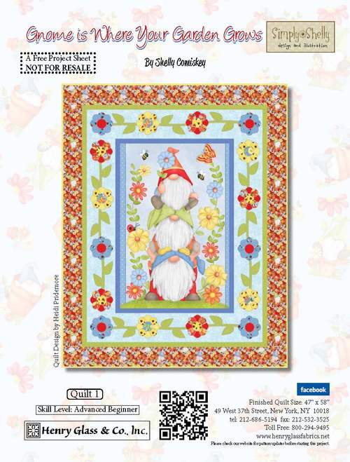 Gnome is Where Your Garden Grows Free Quilt Pattern