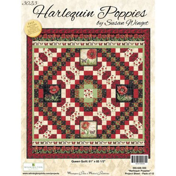 Harlequin Poppies Quilt Free Quilt Pattern