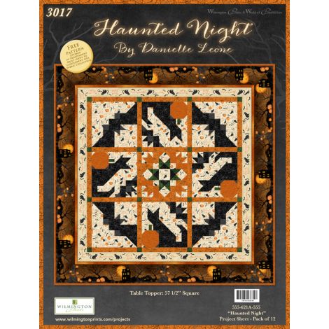 Haunted Night Table Topper Free Quilt Pattern