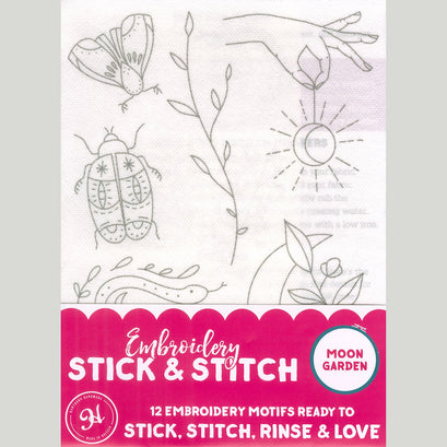 Stick & Stitch Embroidery Pack - Moon Garden