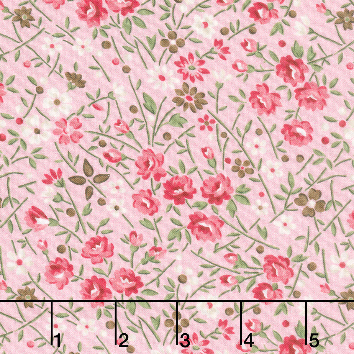 Cinnamon Stick - Med Floral Pink Yardage