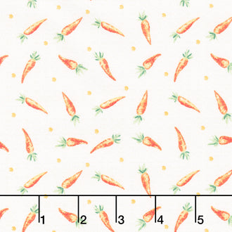 Peek a Boo Bunnies - Carrots Cream Yardage
