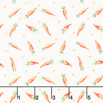 Peek a Boo Bunnies - Carrots Cream Yardage