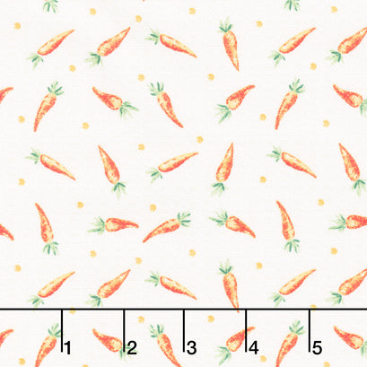 Peek a Boo Bunnies - Carrots Cream Yardage