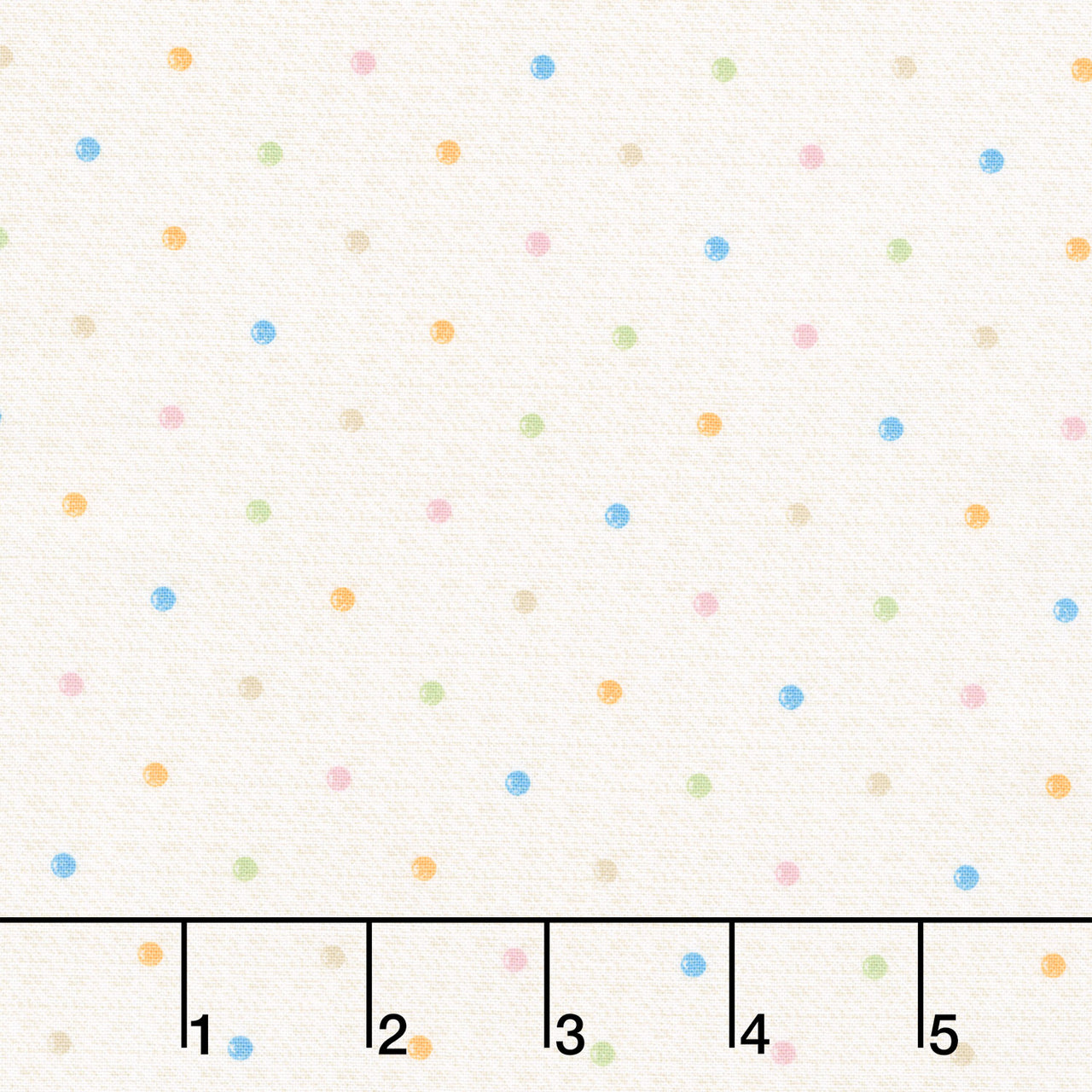 Peek a Boo Bunnies - Small Dots Cream Yardage