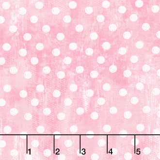 Peek a Boo Bunnies - Large Dots Pink Yardage
