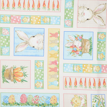 Peek a Boo Bunnies - Patchwork Cream Yardage