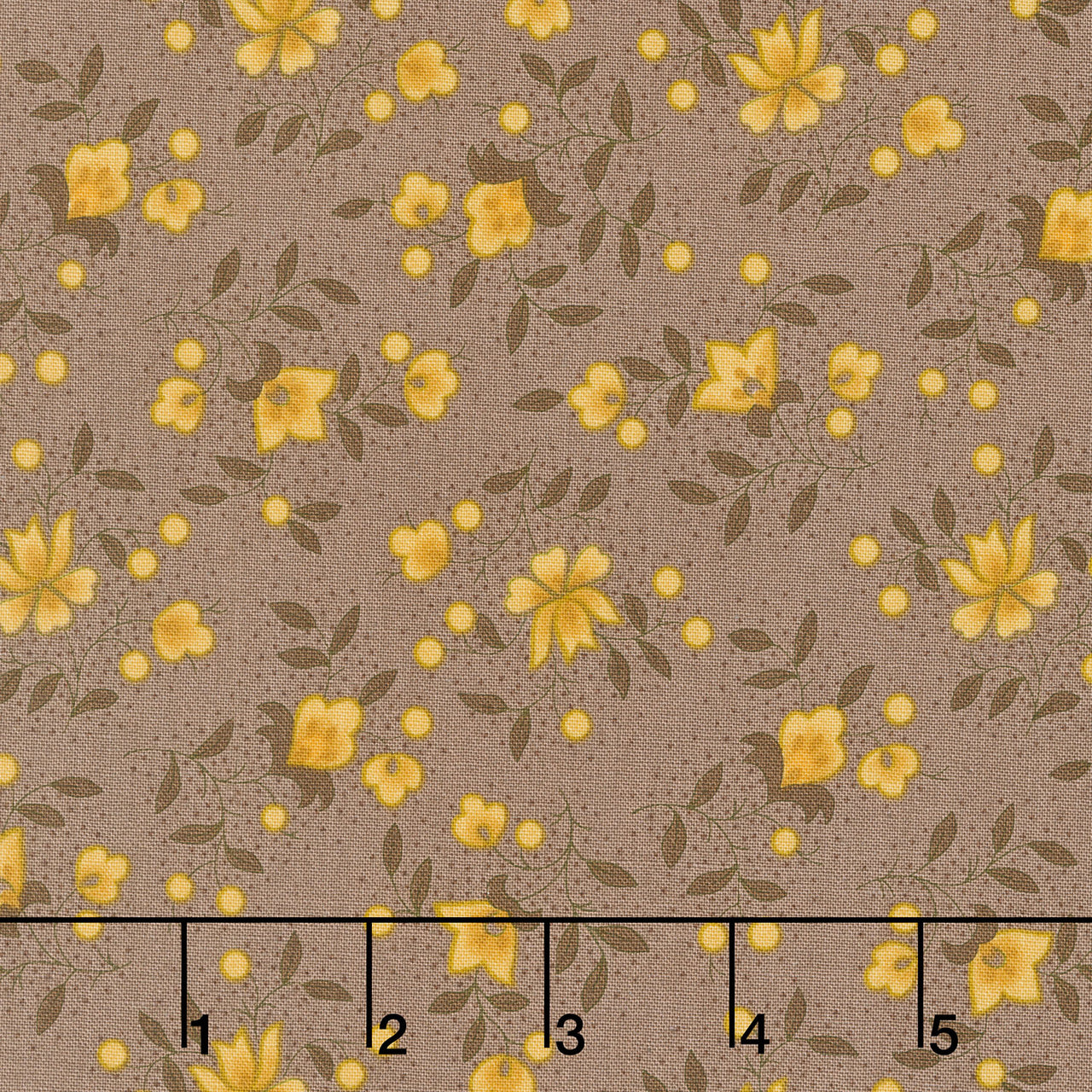 Scrap Basket Favorites - Blossom Sprays Taupey Gray Yardage