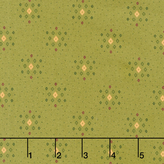Scrap Basket Favorites - Geo Clusters Green Yardage