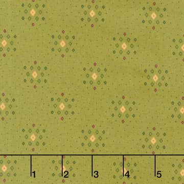 Scrap Basket Favorites - Geo Clusters Green Yardage