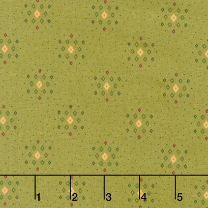 Scrap Basket Favorites - Geo Clusters Green Yardage