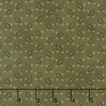 Scrap Basket Favorites - Feathered Leaves Green Yardage