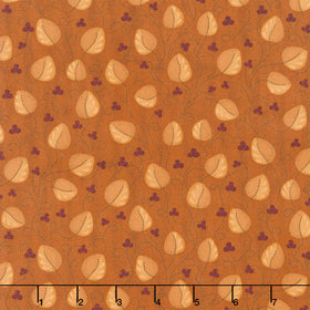 Scrap Basket Favorites - Meandering Leaves Orange Yardage