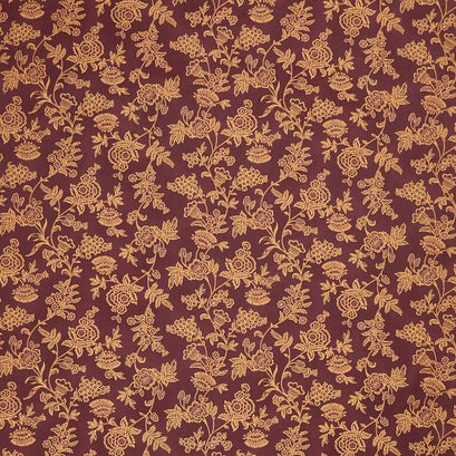 Scrap Basket Favorites - Etched Floral Eggplant Yardage