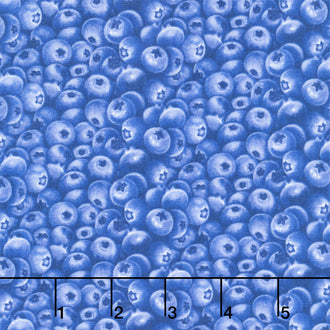 Berrylicious - Packed Blueberries Blue Yardage
