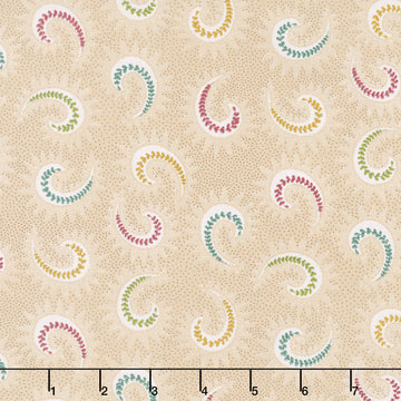 Spiced Favorites - Stylized Paisley Toast 108" Wide Backing