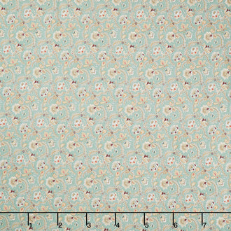 Spiced Favorites - Fancy Foulard Sea Mist 108" Wide Backing