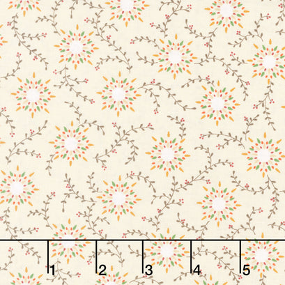 Spiced Favorites - Starburst Vine Wheat 108" Wide Backing Yardage