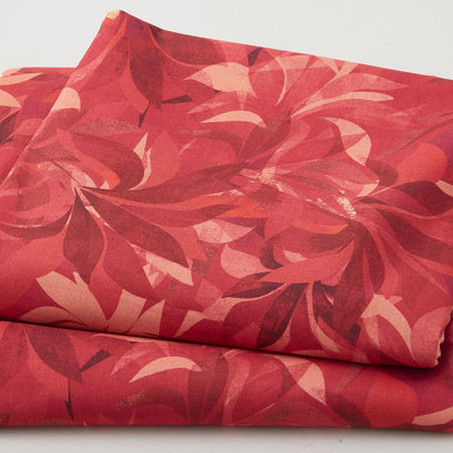 Shadow Leaves 108" - Red 3 Yard Cut