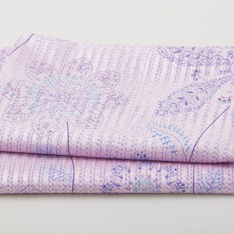 Geo Pop Pearl - Lacy Floral Purple 2 Yard Cut