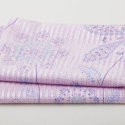 Geo Pop Pearl - Lacy Floral Purple 2 Yard Cut